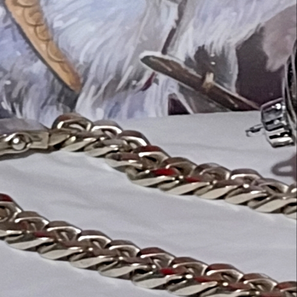 Rock Star ✨ ⭐ 9.83 Ounces of Pure Sterling Silver Heavy Cable Link ITALY - Picture 2 of 11